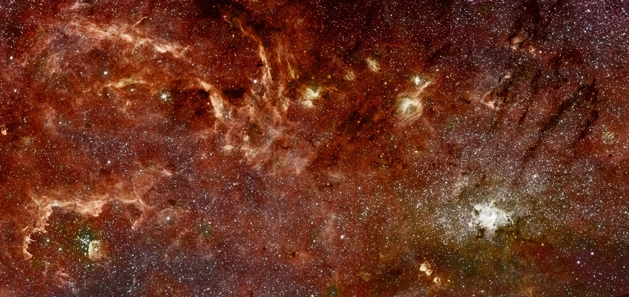 A composite image of the galaxy center , Miracles of Allah