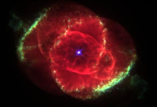 The Cat's Eye nebula, the explosion of a sun-like star 3,000 light years away