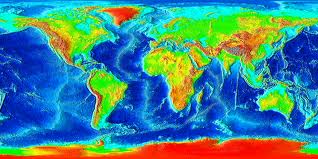 NOAA, Mountain chains on the surface of earth, they mostly exist on the sides of continents 